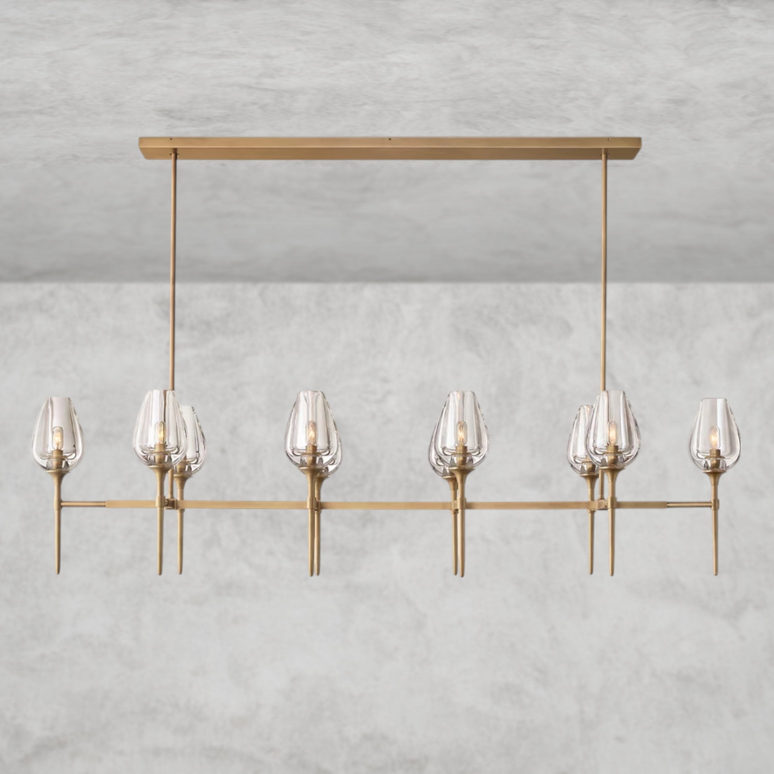 Tulip Linear Chandelier 52", 65"